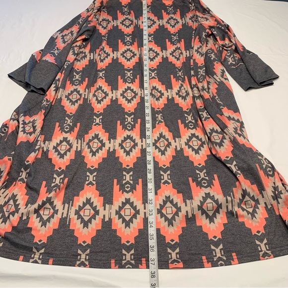 Southern Stitch Gray Aztec Lightweight Duster Cardigan Women’s S-M New - Picture 9 of 10
